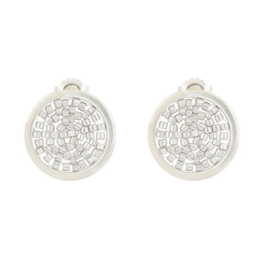 Aretes Upsala Plata Circulo Chico Poste Plateado
